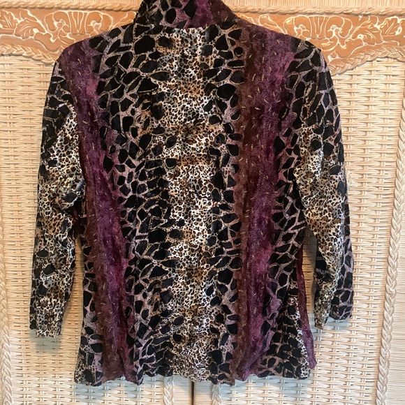 Alberto Makali Animal print Blazer Top - Picture 3 of 14